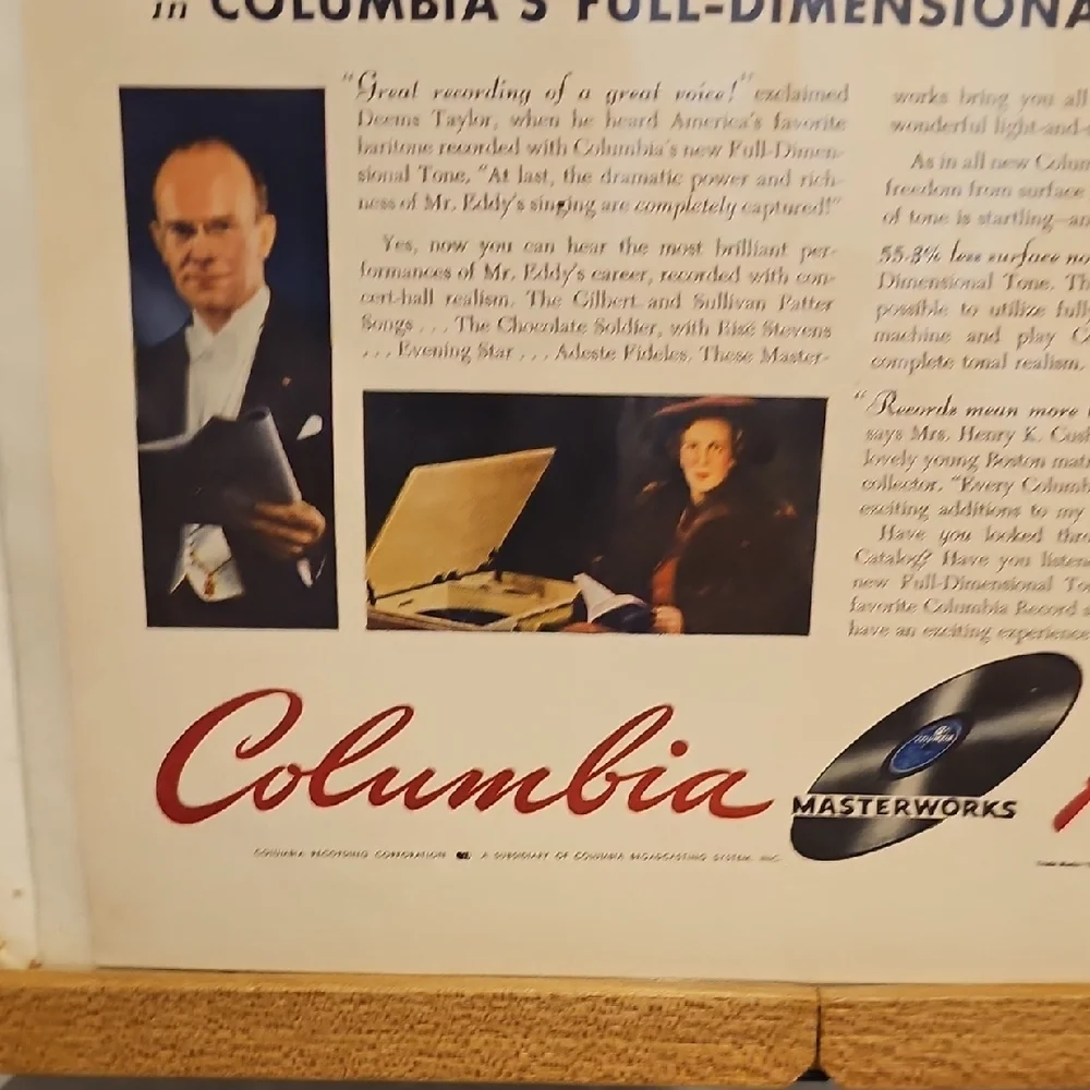 Columbia Records Vintage Advertisement 1942